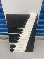 Front view of canvas print showing piano keys image