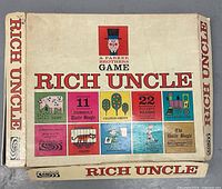 Closed game box showing Rich Uncle graphics and Parker Brothers branding