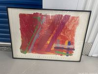 Front view of framed Albert Irvin abstract poster