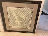 Full view of framed fern print