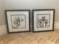 Front view of both framed prints showing artwork and frames