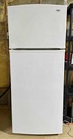 Front view of closed refrigerator showing overall appearance