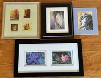 Group shot of all four framed/matted prints