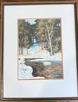 Full view of framed painting