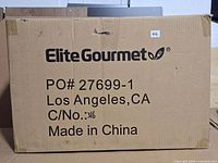 Box showing Elite Gourmet branding