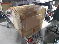 Sealed shipping carton taped closed