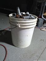 bucket exterior with contents visible