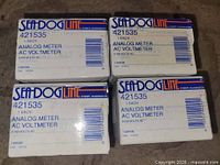 Four boxed Sea-Dog Line 421535 analog AC voltmeters