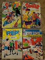 Front covers of all four comics