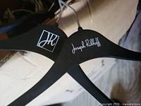 Close-up of Joseph Ribkoff logo on hanger
