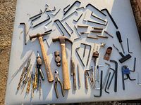 overview of all tools spread on tabletop