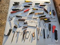 Overview of entire lot laid out on table