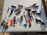 All items laid out on table for full overview