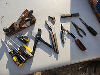 Group shot of all tools laid on table