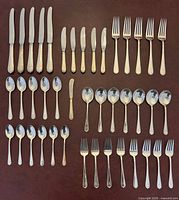 Full layout of all flatware pieces