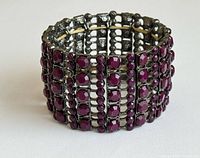 Bracelet standing showing full circumference and stone pattern