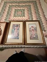 Both framed prints showing design, mats and frames