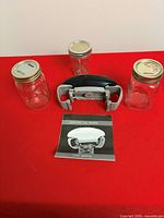 Electric jar opener, manual, three mason jars