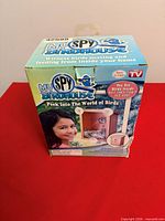 Front of retail box showing My Spy Birdhouse product information and imagery