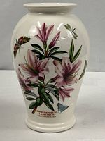 Full view of vase showing floral design and height