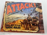 Front of sealed Attack! board game box