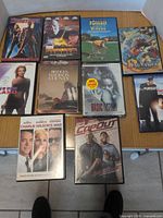 All ten DVD cases laid out