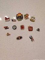 Group shot of all thirteen pins laid out