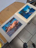 Both prints side by side showing mats and overall condition