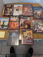 All 10 DVD cases laid out