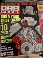 Cover of Car Craft magazine showing Build Your First Engine headline