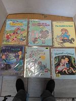 Group shot of all six Little Golden Books