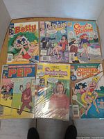 All six Archie comics laid out