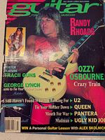 Randy Rhoads cover magazine with content list