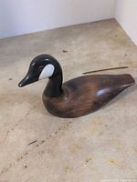 Full profile of carved wooden bird