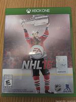 Front of NHL 16 Xbox One case