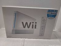 Front of original Wii retail box showing product image and branding