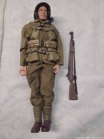 Front view of figure with rifle