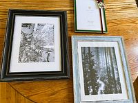 Group shot of all three frames on table