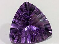 Trillion-cut purple amethyst gemstone
