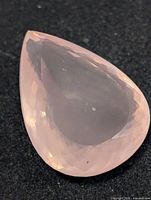 Front view pear-shaped rose quartz