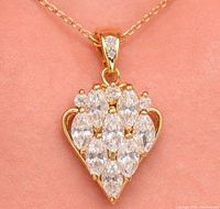 Pendant on chain showing overall appearance and scale