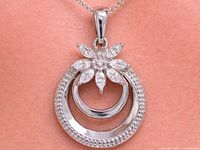 Pendant on chain showing overall design