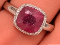 Ring worn on finger showing overall design