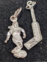 front view of both pendants showing shapes and texture