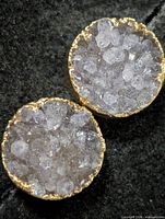 front view showing crystal texture and round shape