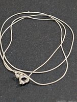 Full view of coiled sterling silver snake chain