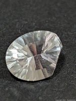 Top view of the loose faceted gemstone