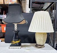 Both lamps on table showing full view