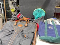 Group shot of five bags on table