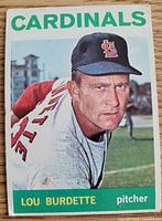 Front of 1964 Topps Lou Burdette card